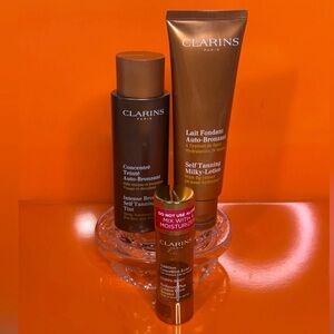 Clarins Self-Tanning Trio.